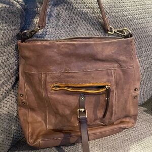 Sundance brand - Leather Shoulder Bag in Brown - Versatile Everyday Tote